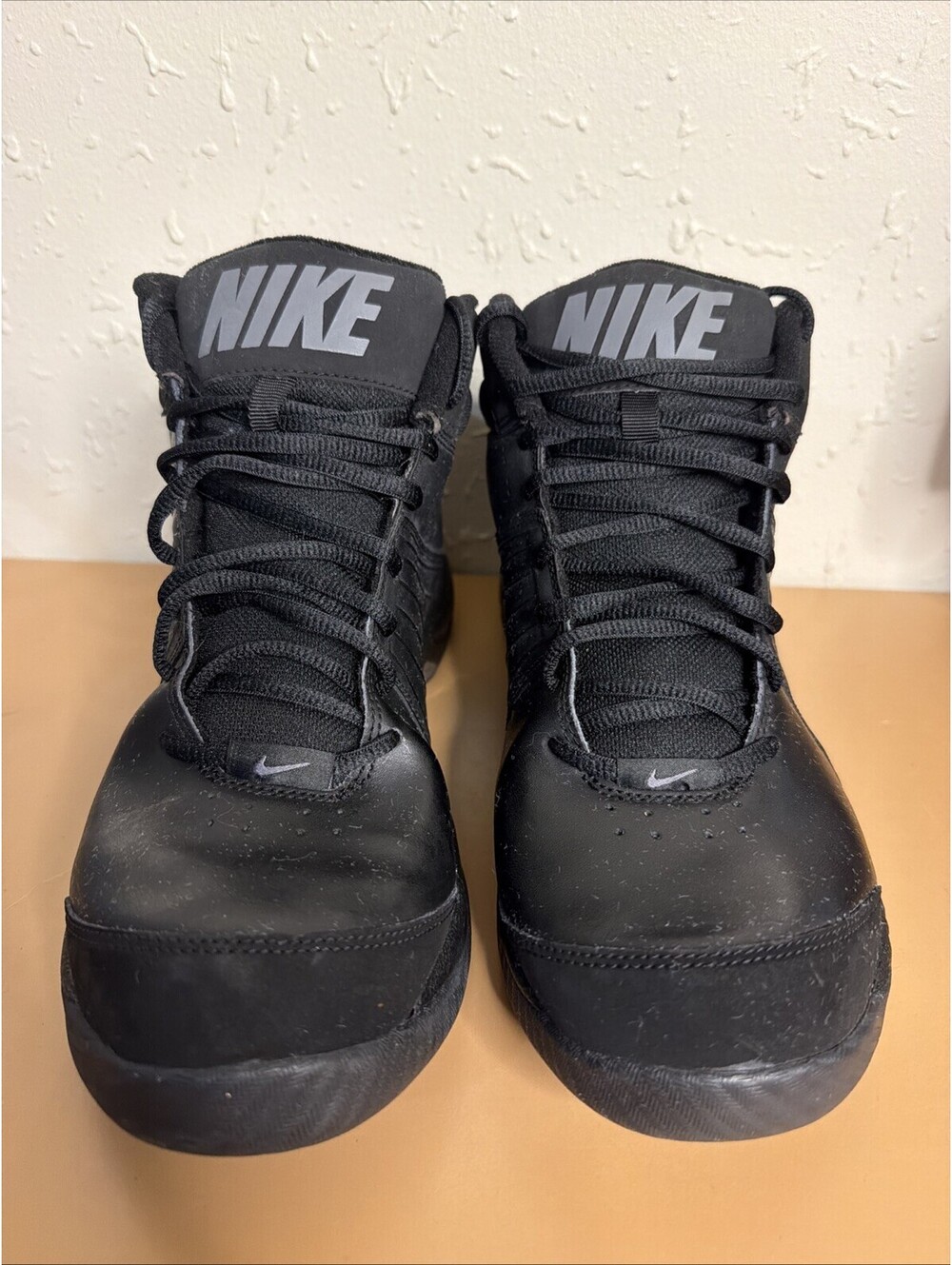 Nike Mens The Overplay VI 443456-002 Black High Top Lace-Up Shoes Size 8.5 (M1)